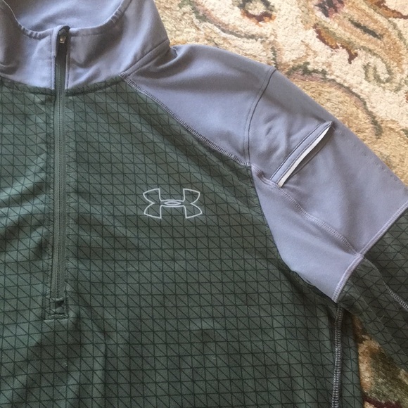 Under Armour Run Coldgear 1/4 Zip Long Sleeve Reflective Fitted Running Top S - Picture 1 of 12